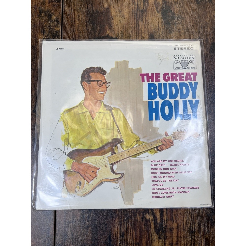 THE GREAT BUDDY HOLLY / BUDDY HOLLY 1967 VOCALION LP VL 73811